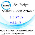 Shantou Port LCL Consolidação para San Antonio